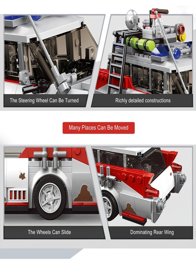 HI-REEKE Buster ECTO-1 Building Kit for Adult, Ghost Speed Champion Car Creator Building Blocks Toy Set Creator-605PCS - Image 3